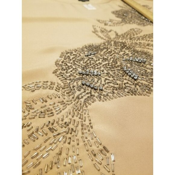 Talbots Large Blouse Gold Beaded With Rhinestones. NWT - Picture 4 of 16